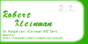 robert kleinman business card